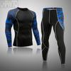2Pcs Men's Sportwear Underwear Set Compress Long Johns Men Brands Sport Suits Size S-4XL