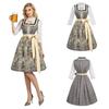 Bavarian Oktoberfest Lace Corset Dress, Halloween Traditional Cosplay Costume