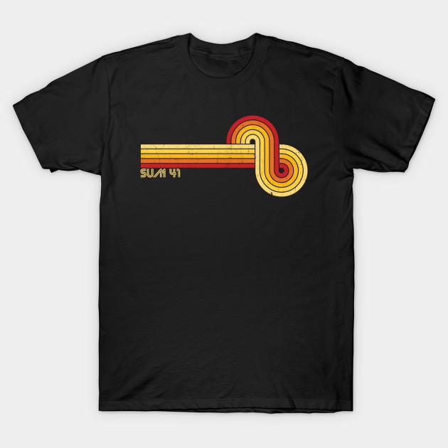 Asian Size Men Print T-shirt Sum 41 / Sunset Line No-Cut Heat Transfer Print Cotton Tshirt