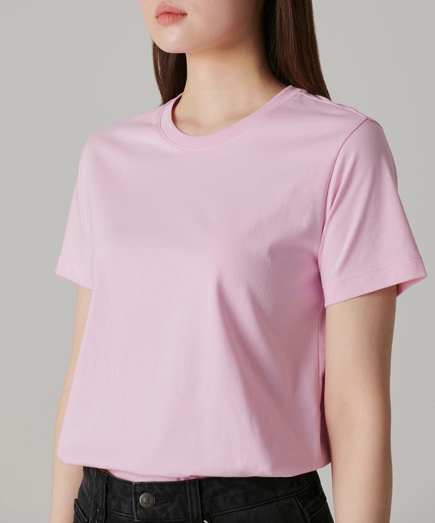 MUSINSA STANDARD WOMAN [Cooltandard] Women'S Basic Crew Neck T-Shirt [Pink]