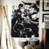 Black Butler Wall Tapestry Aesthetic Wall Hanging Printed Fabric Blanket Decorative Tapestries for Bedroom Living Room Home Decor