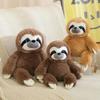 Simulation Fluffy Chubby Sloth Plushies Doll Kawaii Stuffed Animals Cute Soft Lifelike Sloth Kids Toy for Girls Boys Gifts Deco