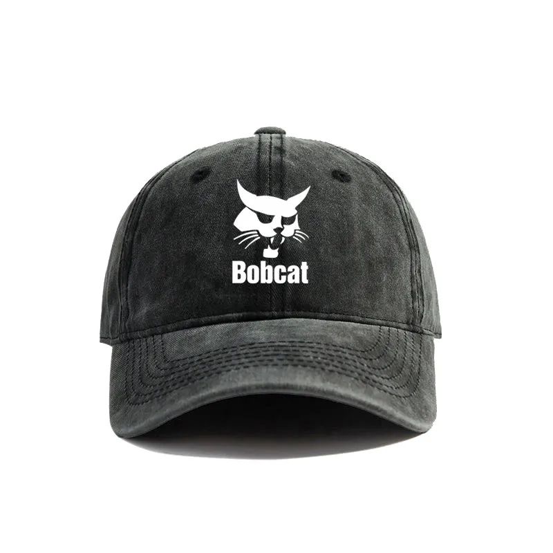 2025 Бейсболки Bobcat Потертые Кепки Кепка Мужские Женские Ретро Для улицы Летние Регулируемые Кепки Bobcat Тяжелая Техника Мода
