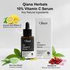 Qiana Herbals Сыворотка с 10% витамином С против пятен от акне и для сияющей кожи, для всех типов кожи, 30 мл