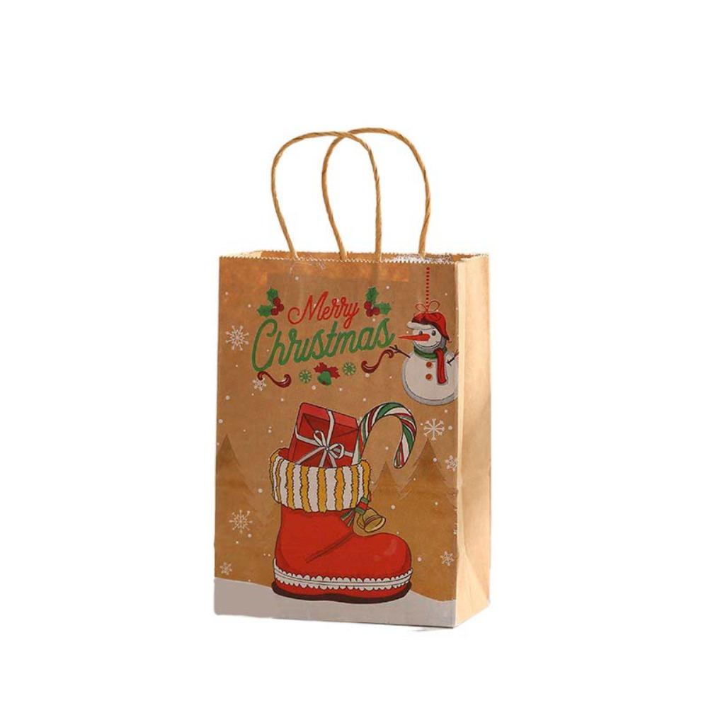10Pcs Reusable Christmas Gift Bag Thickened Tote Bag Eco-friendly Gift Packaging Bags Grocery Store