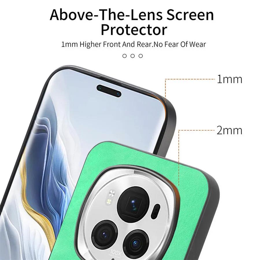 Для Huawei Honor Magic 6 Pro 5G Роскошный кожаный чехол для беспроводной зарядки Magsafe Магнитный чехол для Honor Magic6 Lite 6pro Противоударный бампер