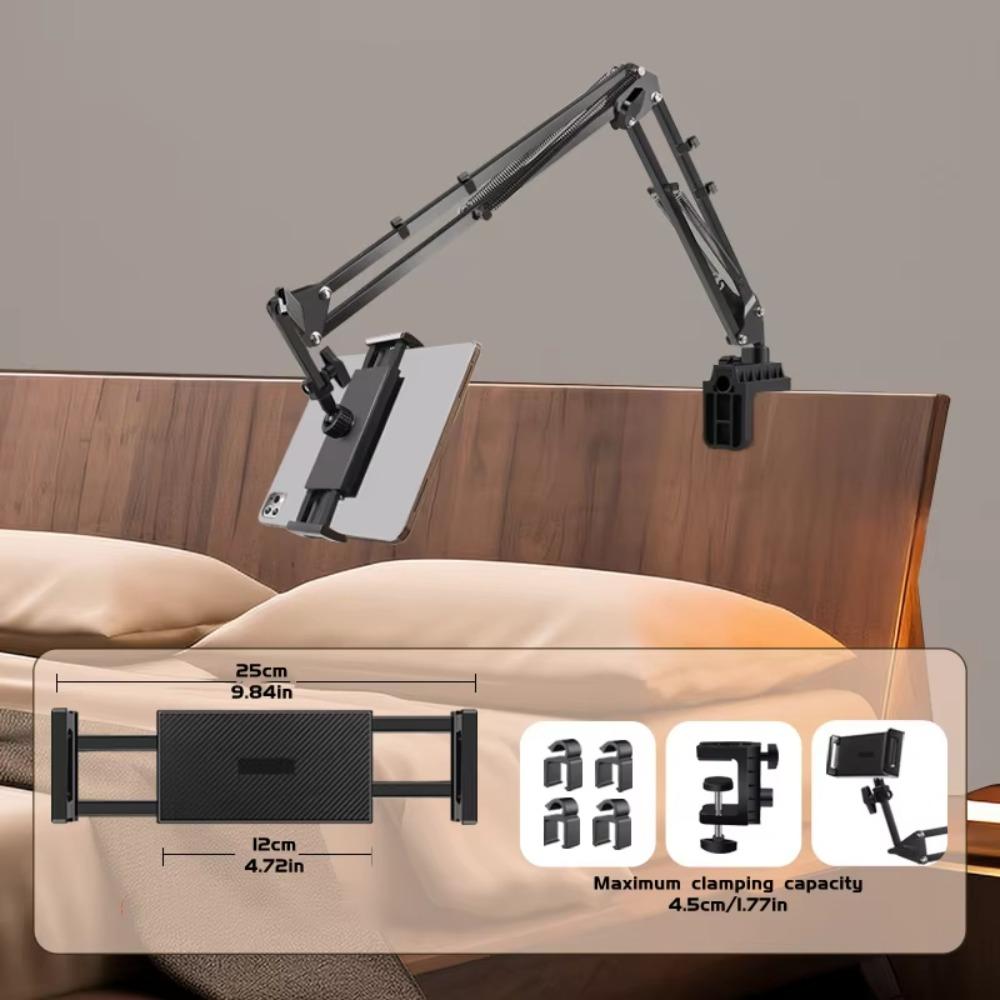 Adjustable Bed Tablet Holder Long Arm Lazy Bracket for 4.7-13" for iPad Mini Air Pro