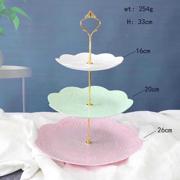 Three-Tier Dessert Display Stand for Parties and Weddings