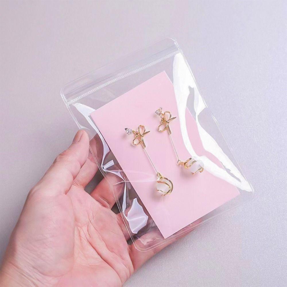 Мешочки для хранения ожерелий, браслетов, колец, Ювелирный мешочек, Пакеты с застежкой-молнией, Самозапечатывающийся пакет, ПВХ-пластик