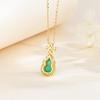 S925 Sterling Silver Ice-Transparent Small Gourd Pendant Necklace - Women's Light Luxury Chinese-Style Summer Clavicle Chain