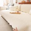 Pure Cotton Cream Wind Light Luxury Sofa Cushion Universal In All Seasons 2025 New Non-slip Straight Row Leather Seat Cushion Cover Cloth Towel