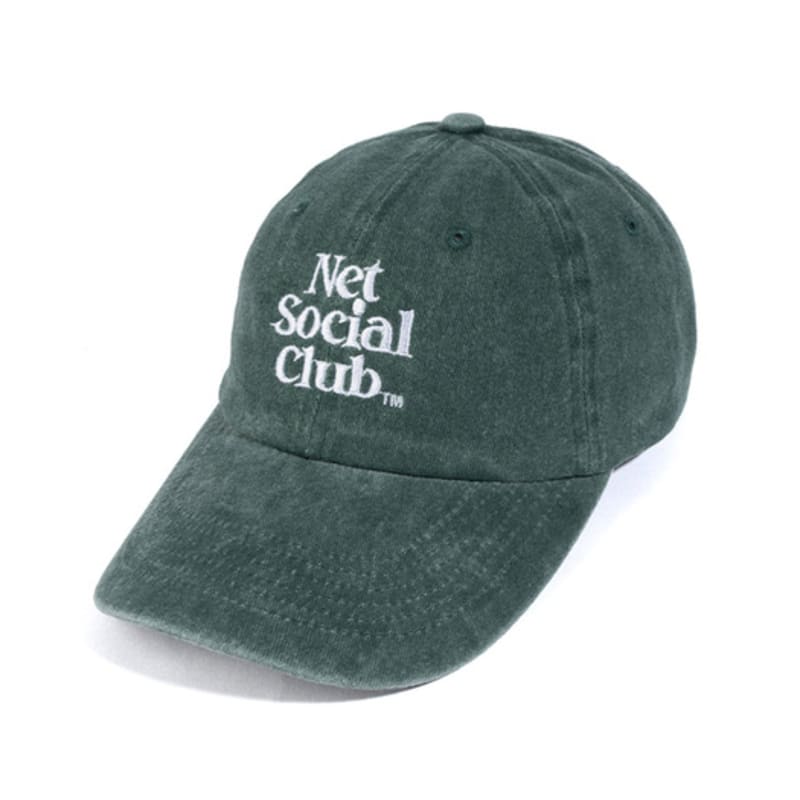 Кепка с логотипом Net Social Club OG ПИГМЕНТ ПЕРСИКОВОГО ЦВЕТА (ЗЕЛЕНЫЙ)