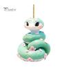 Snake Hanging Pendant Animal Christmas Tree Car Ornament Acrylic Cute Car Rearview Mirror Decoration for Trees Windows Doors Walls