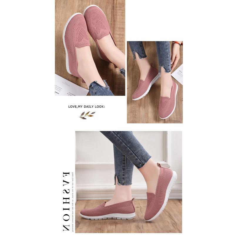 Cloth Shoes, Women's Flying Woven Shoes, Casual Shoes, Single Shoes, Soft Soled Shoes