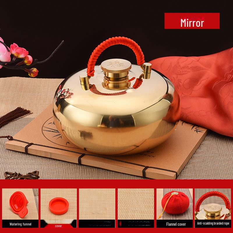 Jitao Yu Pozi Чистая медная грелка с водой Массажер для рук и ног в стиле ретро