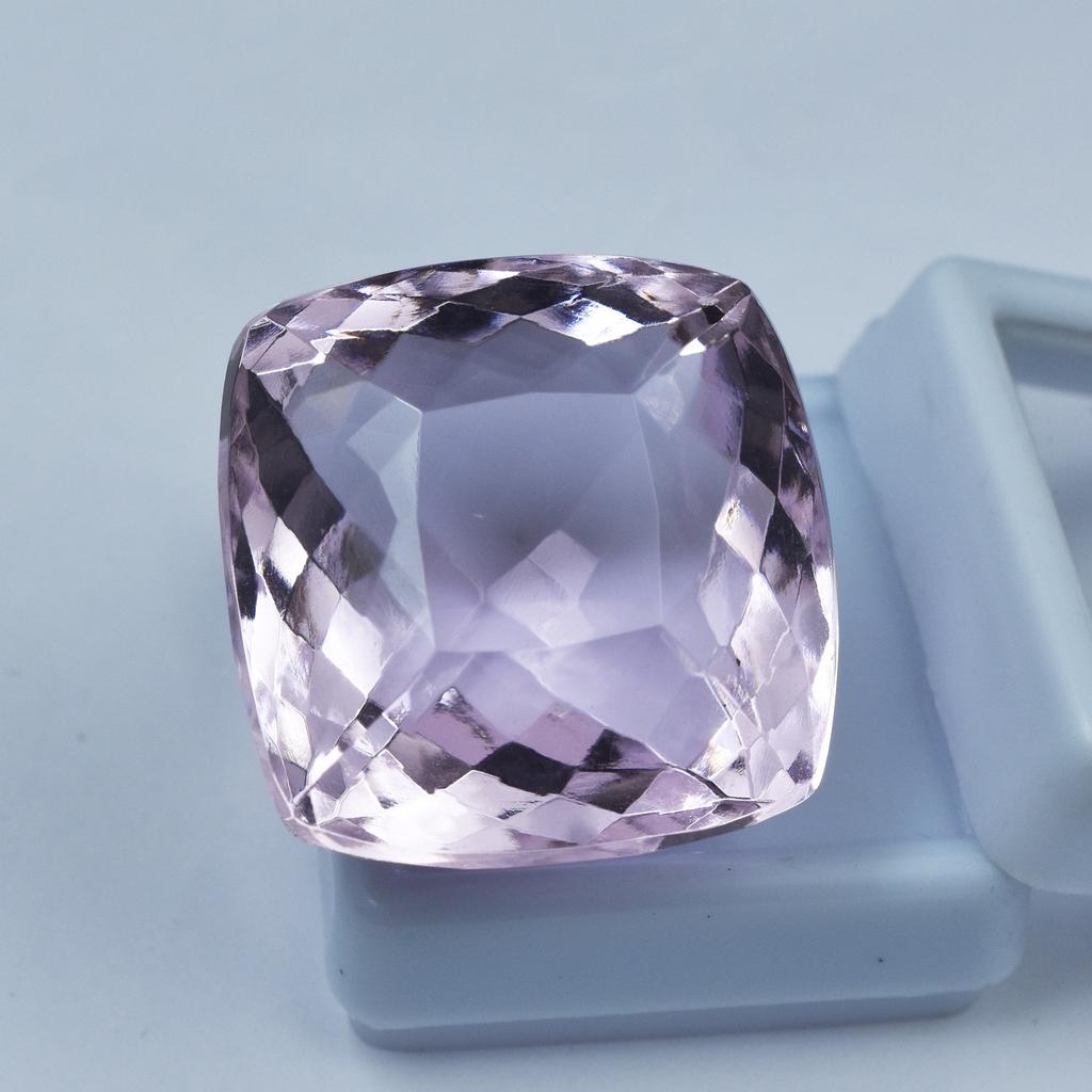 Pink Sapphire Lab-Created 79.70 Ct Square Cushion Cut Loose Gemstone