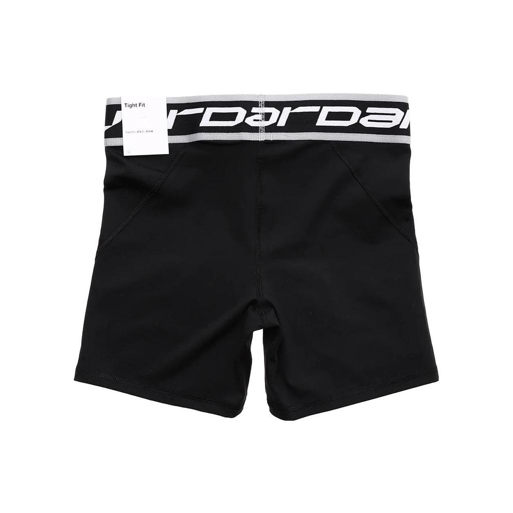 Jordan Alphabet Print Elastic Waist Slim Fit Sports Shorts Women Bottoms Black FB4624-010