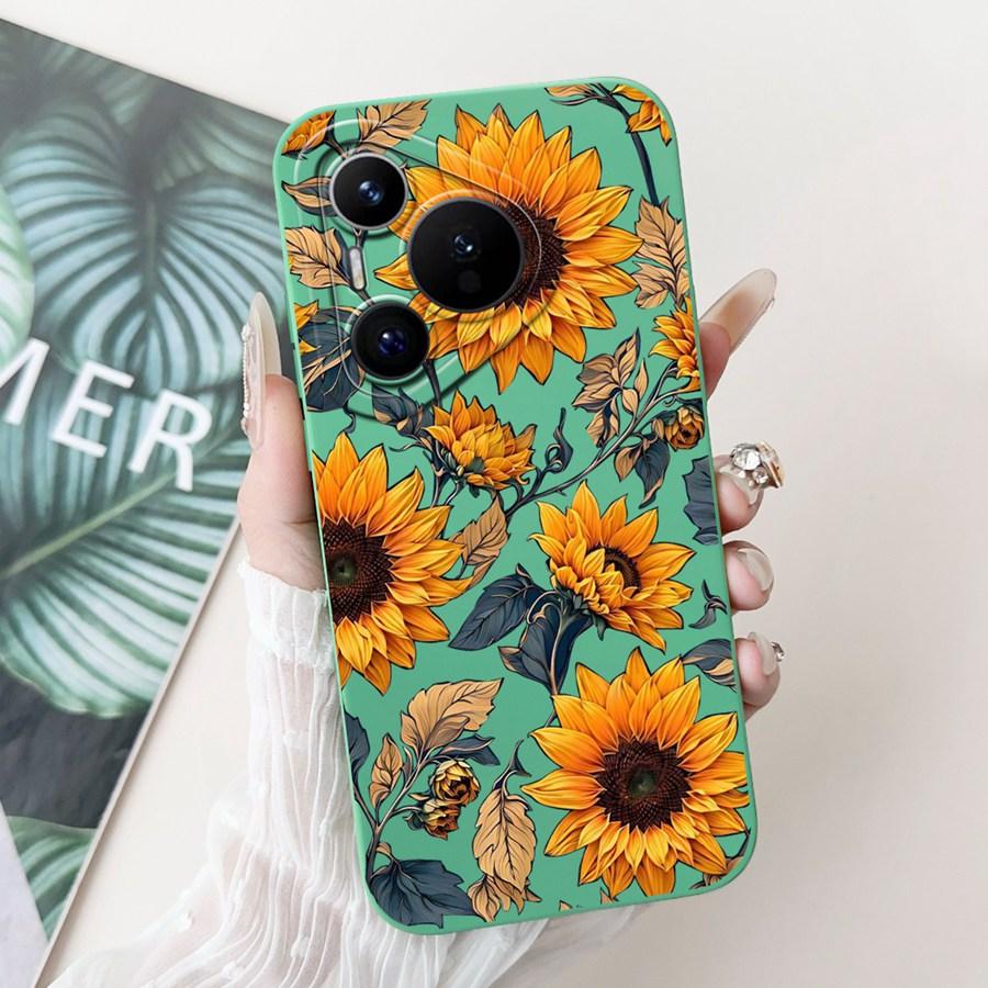 For Huawei Pura 70 Case Pura 70 Pro Back Cover Flower Slim Soft Silicone Funda Huawei Pura 70 Pro+ Shockproof Capa