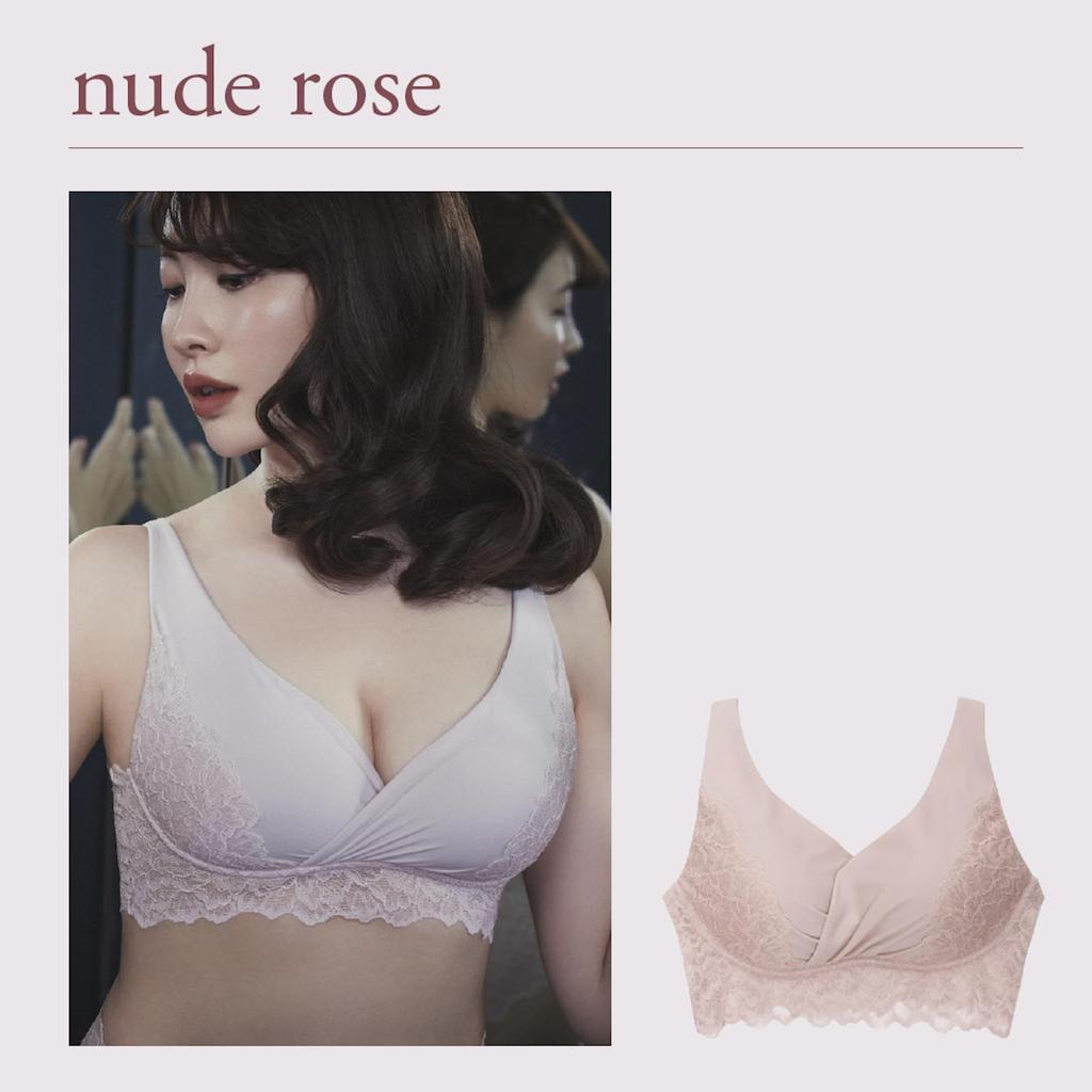 By Her lip to Everyday Essential Night Cuff Cool Cup Skin Увеличивающий грудь Бюст День и Ночь Rosier Her Lip Toe rose M [ROSIER] Бюстгальтер, Тип, Бок, 100%