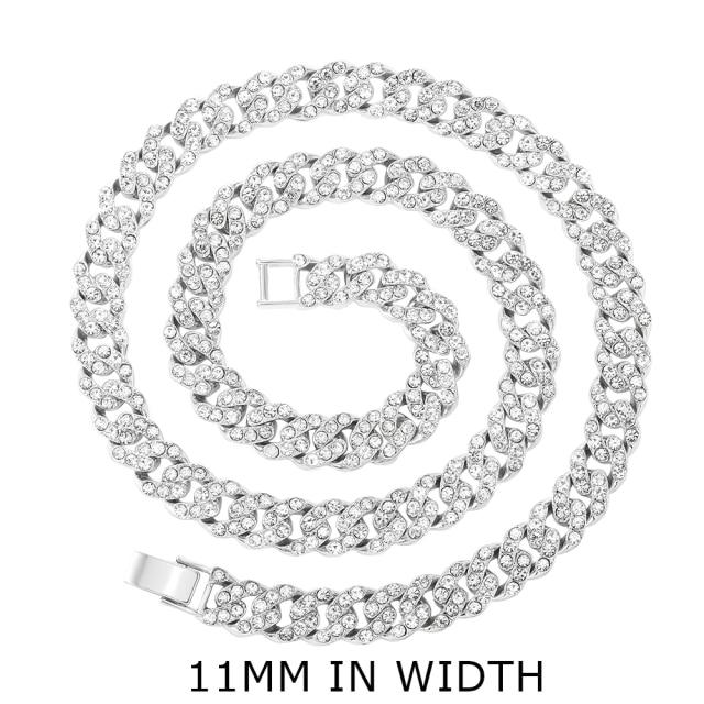 Iced Out кубинское звено-цепочка золотого цвета со стразами мужское ожерелье блестящее рэперское ожерелье для мужчин хип-хоп corrente masculina