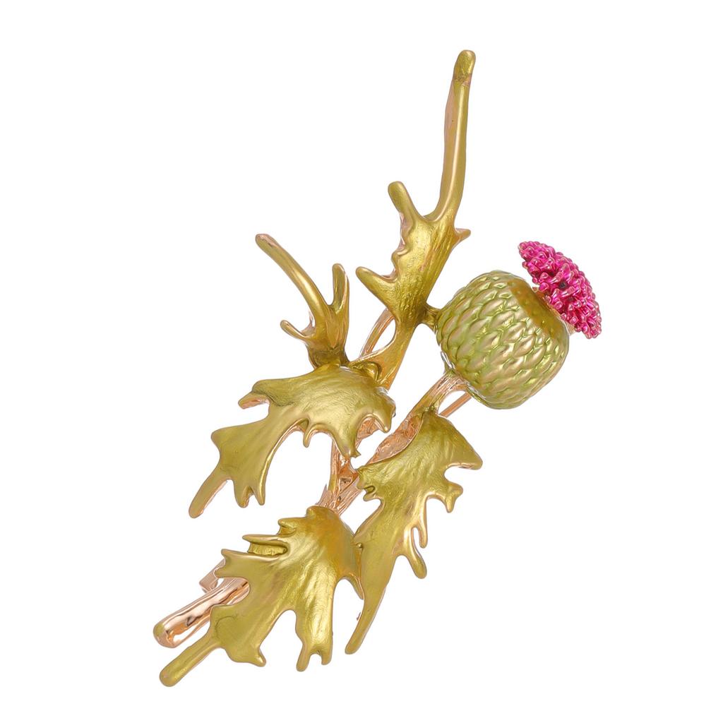 Elegant Floral Alloy Pin For Ladies Outfits Rhinestones Green Primrose Brooch Handmade Lightweight Fashion Jewelry