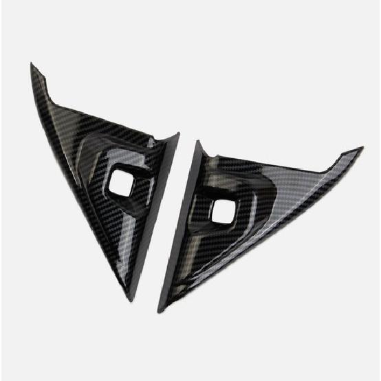 Carbon Fiber Style Interior Door Triangle A Pillar Cover Trim Fit For Acura MDX