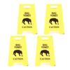 4Pcs Dog Vomit Sign 3D Printing Wear Resistant Multifunctional Dog Vomit Warning Sign Decoration