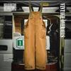 (Qunide) Men's Loose Casual Bib Overalls Retro Men's Logging Pants Cargo Overalls Pants