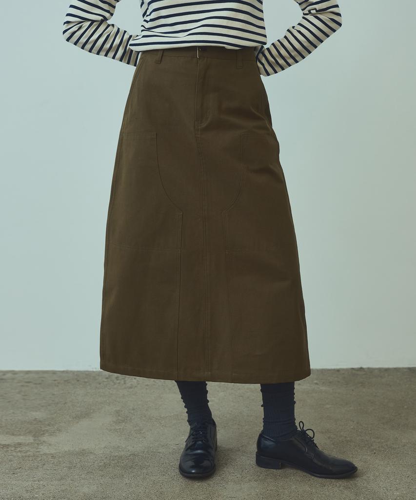 Uniform Bridge Carpenter Long Skirt(Women) Olive