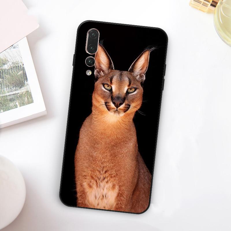 African Lynx Caracal Big Cat For Huawei Nova 5T 9 10 SE 7i 8i 11i 12i Y73 Y90 Y70 Y72 Y61 Y91 Y60 P20 P40 P30 Lite Case