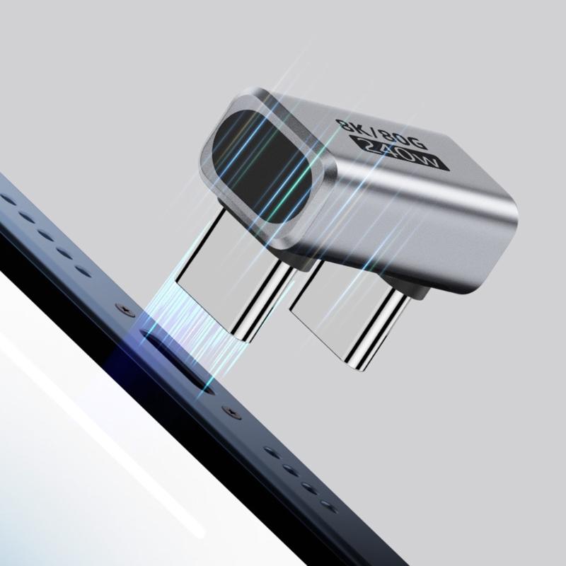 Алюминиевый адаптер USB4.0 для вывода видео 8K60Hz и совместимости с несколькими устройствами, мощность 240 Вт