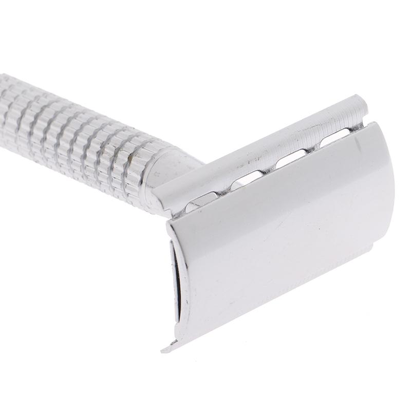 Men Shaver Steel Handle Razor Razor Shaver Double Edges Manual Shaver With Blade