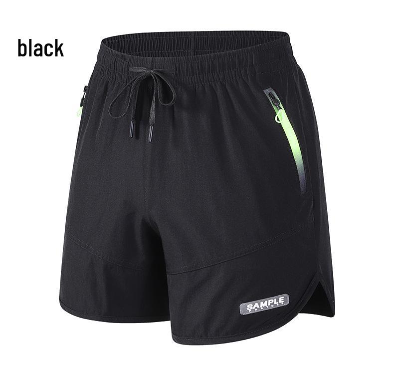 Men's Quick-Dry Ice Silk Sports Shorts - Plus Size, Casual Beach Fitness & Running Pants