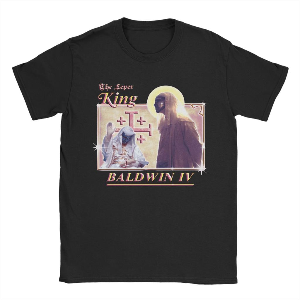King Baldwin IV Of Jerusalem T-Shirt Summer Trendy Cool T Shirts Adult Pure Cotton Crewneck Oversized Tees Short Sleeves Tshirt
