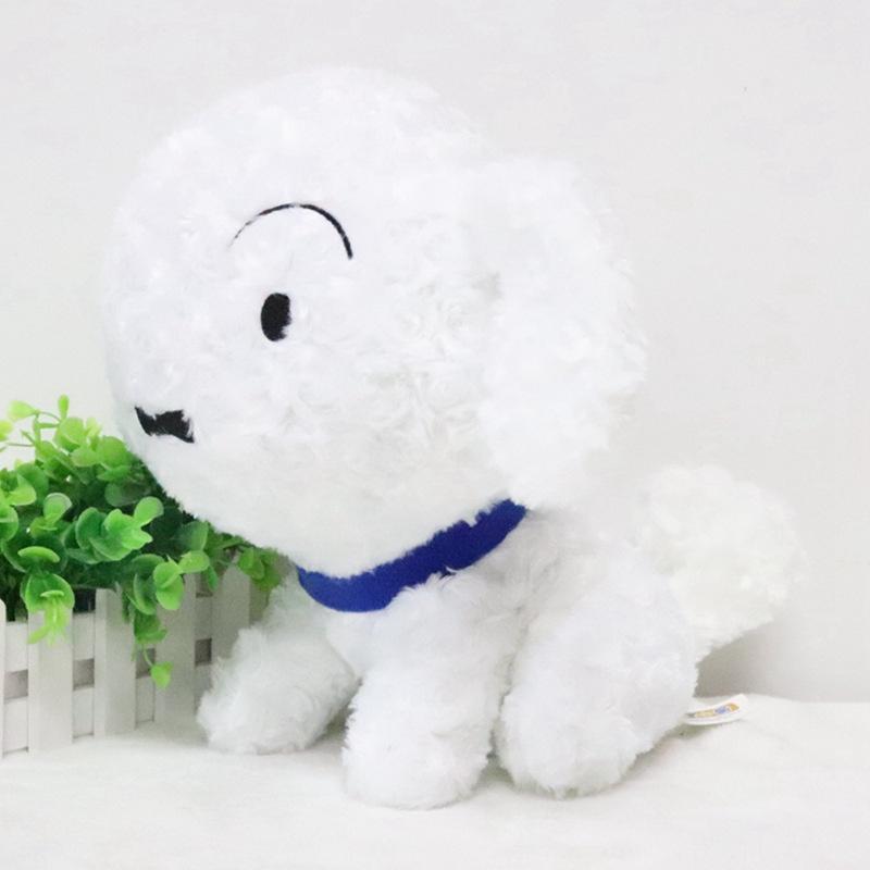 Soft And Fluffy Coral Fleece Kurokawa White Dog Plush Toy Ideal For Animal Lovers And Kids