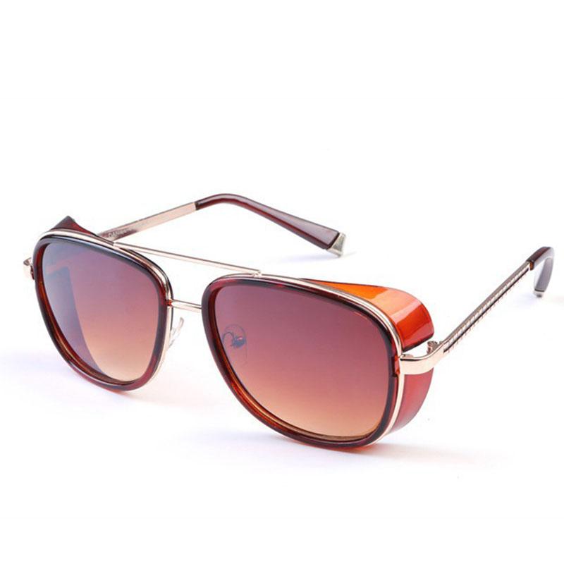 Men's Metal Square Sunglasses Vintage Luxury Men UV Protection Sun Glasses Outdoor Driving Windproof Eyewear UV400 Sun Glasses