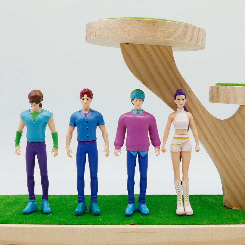 Kpop Demon Hunters Figure Cartoon Hunters Tiger Rumi/Mira/Zoey Action Figure PVC Desktop Decoration Model Doll Toy Kids Gift