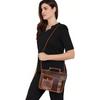 Small Leather Messenger Bag Shoulder Bag Cross Body Vintage Messenger Bag for Women & Men Satchel (7 X 9)
