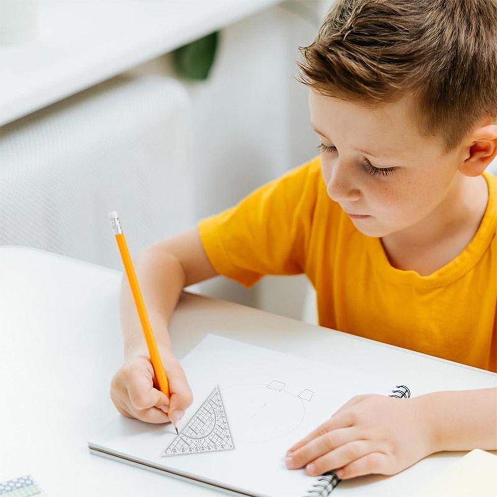 Drafting Tools Set Square Plastic Angle Protractor Professional Triangle Ruler  School Office