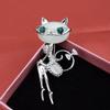 Opal Wear Glasses Cat Brooches Sexy Cat Pins and Brooches Wedding Accessories