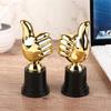1-10pcs Thumbs Up Trophy Football Plastic Gold Trophies Encouragement Mini Victory Trophies Award Prize For Children Party Favor