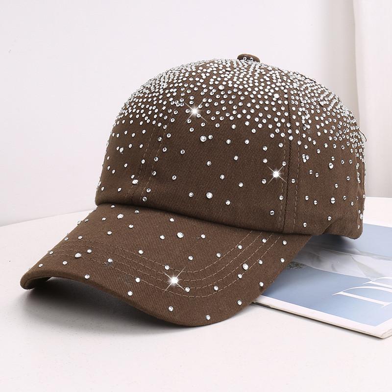 Leopard Print Baseball Cap With Rhinestones For Summer Street Style Fans