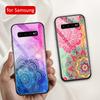 Чехол в стиле мандалы для Samsung S22, стеклянный чехол-накладка с цветочным узором для Samsung Galaxy S8 S9 S10 plus Note 8 9 10 S10e ultra