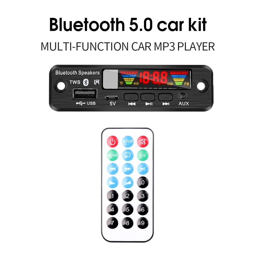 DC 3.7V-5V MP3 Decoder Board Wireless Bluetooth 5.0 Car MP3 Player Kit Support USB AUX TF FM Radio Call Recording Module