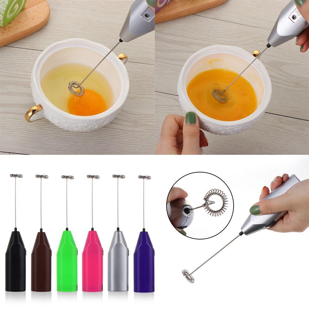 Cream Stainless Steel Foamer Egg Beater Electric Milk Frother Coffee Stirrer Cake Blender