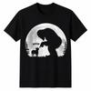 Funny Bigfoot Boston Terrier Shirt Sasquatch Dog Lover Graphic Tee Full Moon Gif