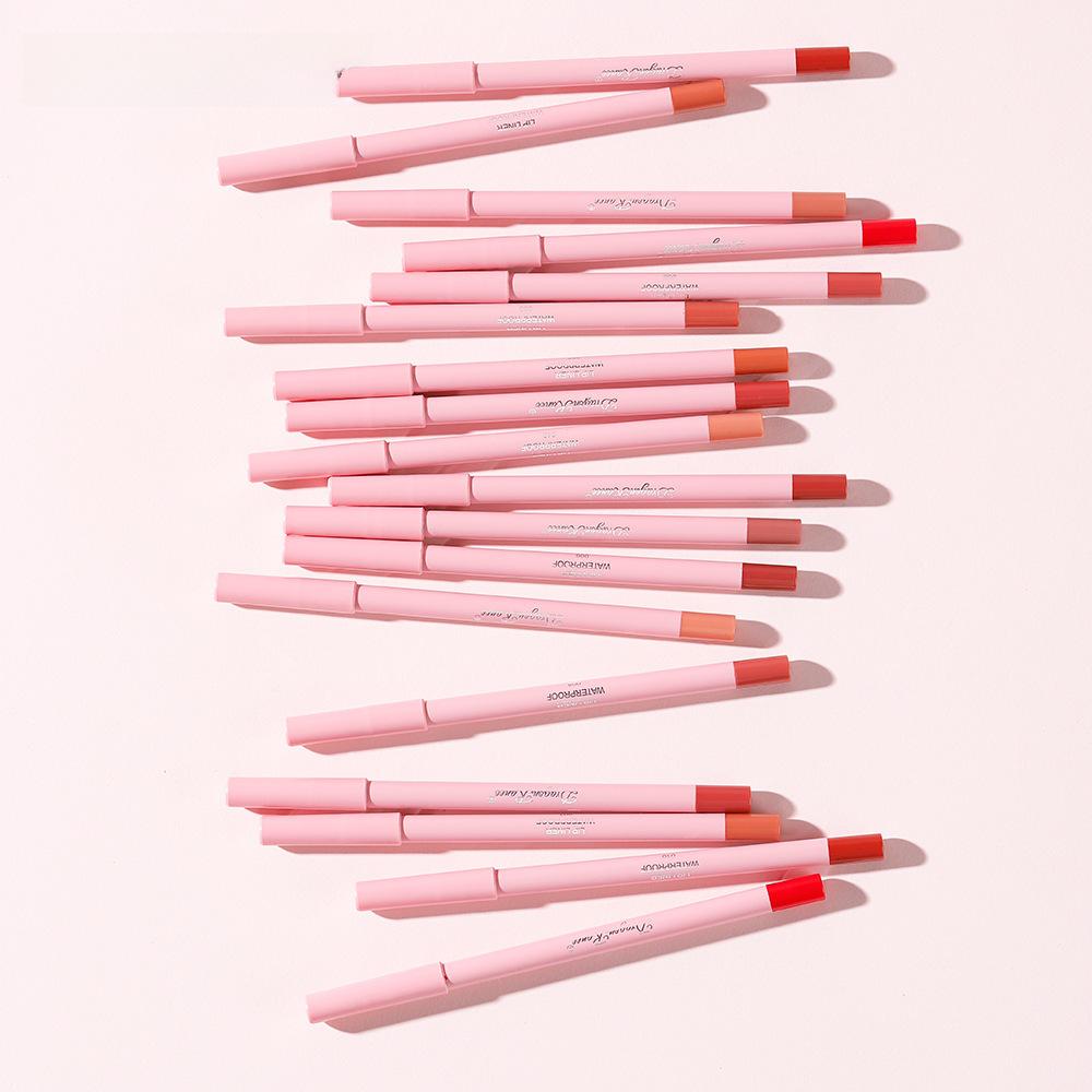 Карандаш для губ Водостойкая матовая матовая бобовая паста Color Hook Line Lip Lipstick Pen Пена-карандаш Не выцветает Карандаш для губ