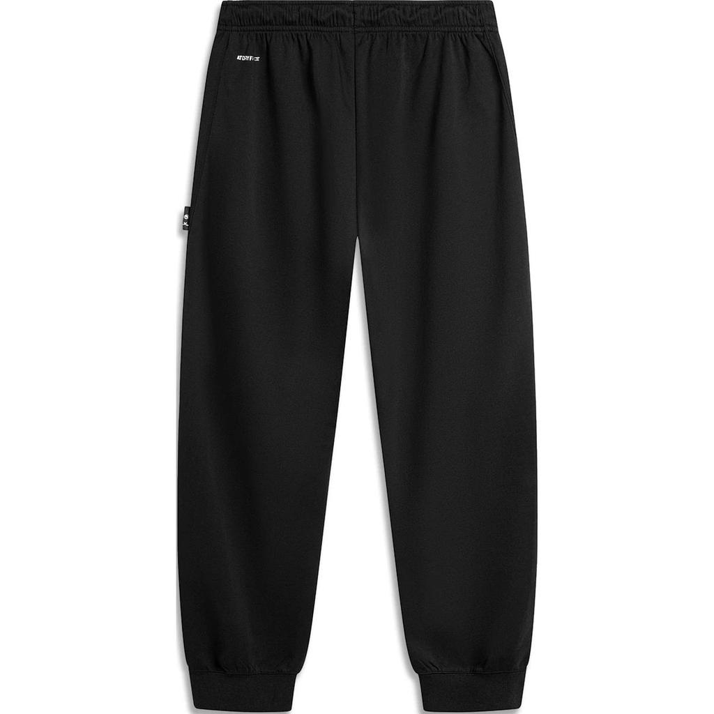 Баскетбольная серия Li Ning Bad Five однотонные трикотажные спортивные брюки с манжетами и завязками, мужские низы, черные AKLU469-3