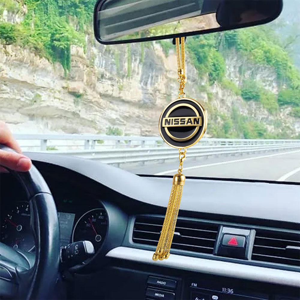 ATY1 Hub Cap Car Interior Pendant Metal Pendant Rearview Mirror Pendant Gift For Nissan Nismo Xtrail Sentra Rogue Note Leaf Qashqai