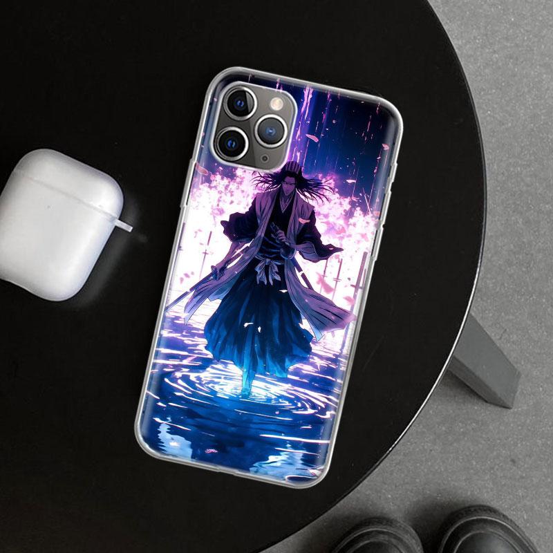 Чехол для телефона Bleach Кучики Бьякуя для iPhone 11 12 13 Mini 14 15 Plus 16 Pro Max 17 Air 7 8 + SE Художественный Индивидуальный Fundas 11